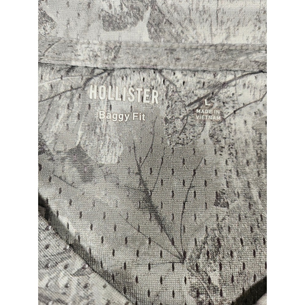 Hollister Mens Baggy Fit Mesh Football Jersey Grey Leaf Camo Number 19 Large - Picture 4 of 7